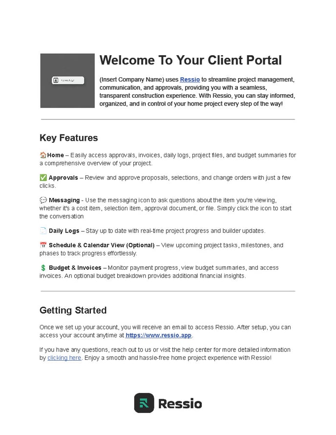 Client Portal One Pager