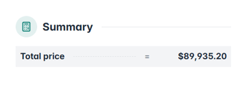 Fixed price summary