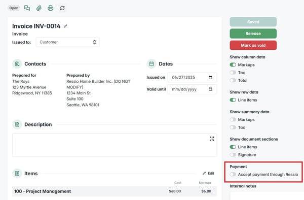 Payment processing - invoice1