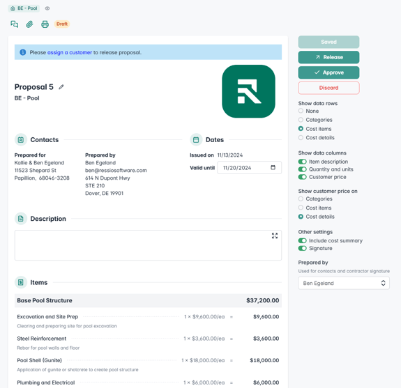 Proposal Editor