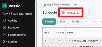 Schedule start date