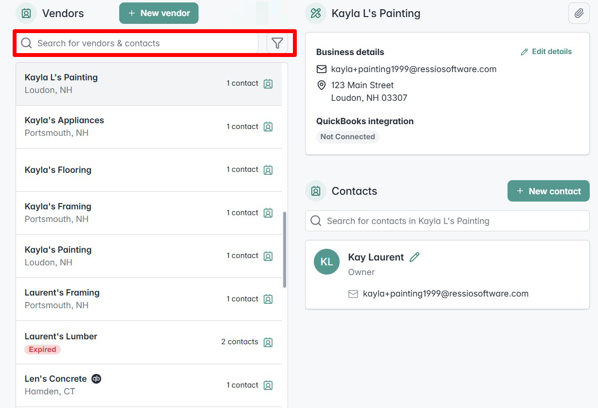 Adding and Managing Vendors