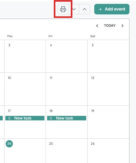 print calendar