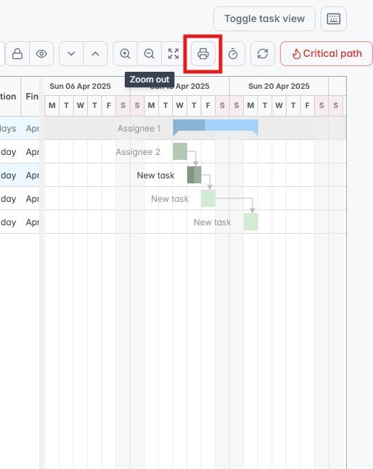 print gantt